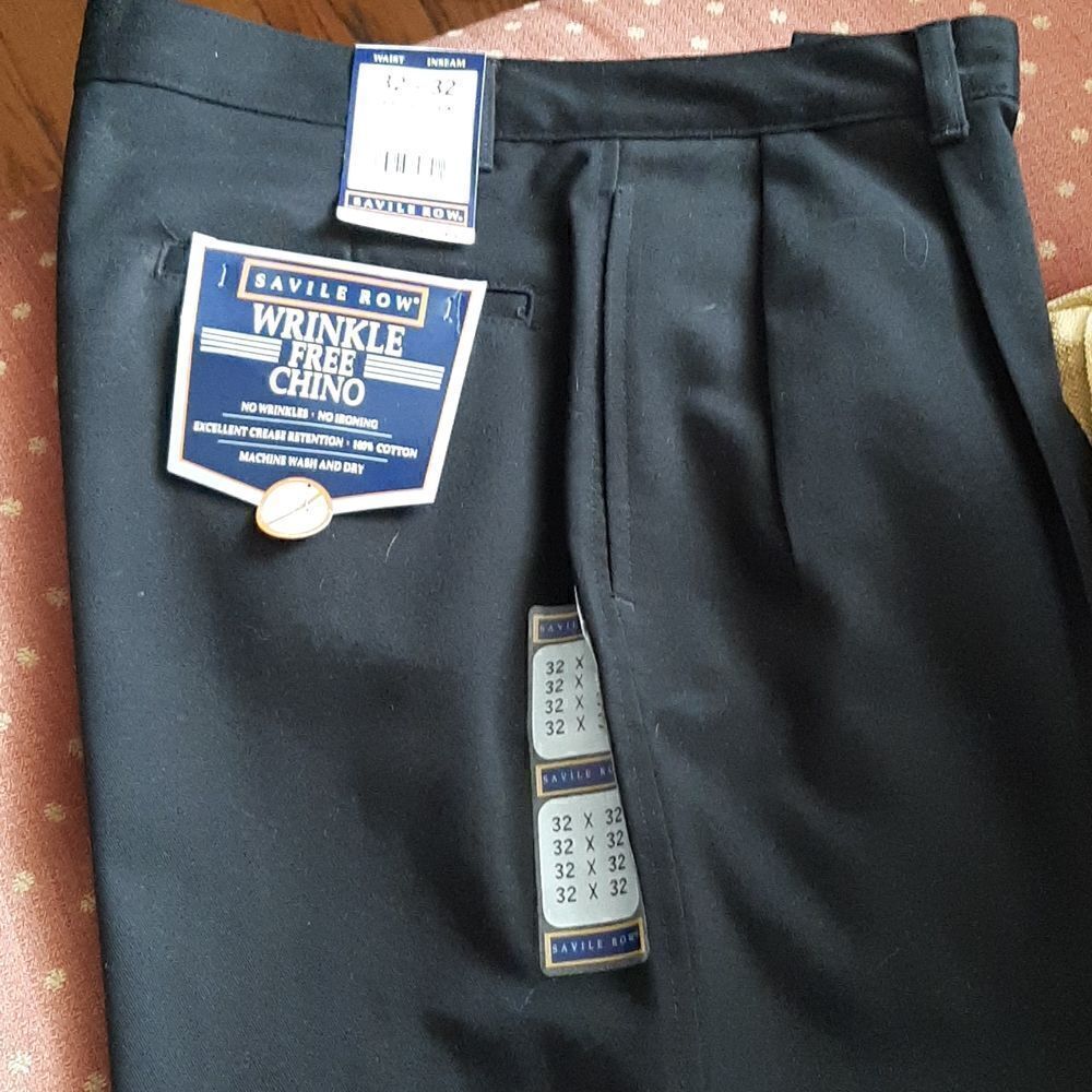 Seville Row black khaki pants